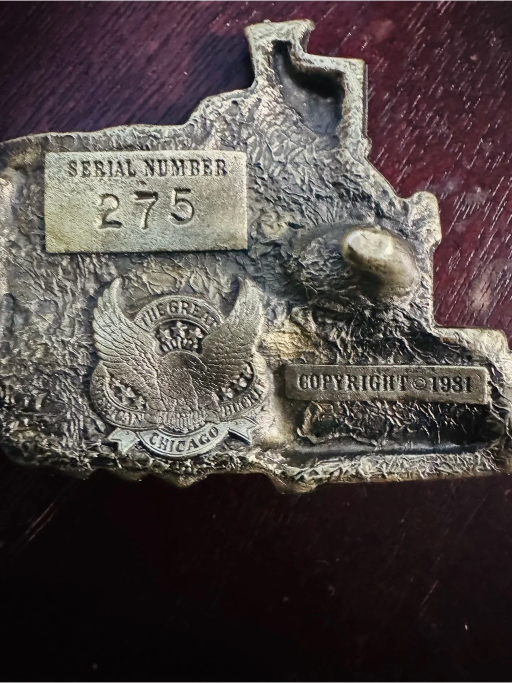 Vintage Train Locomotive Belt Buckle 1981 Great American Buckle Co USA